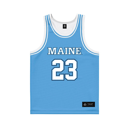 Maine - NCAA Women's Basketball : Madigan Fitzpatrick - Light Blue Basketball Jersey-0
