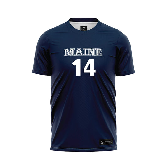 Maine - NCAA Women's Soccer : Britta Denny - Navy Soccer Jersey-0