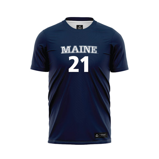 Maine - NCAA Women's Soccer : Jordane Pinette - Navy Soccer Jersey-0