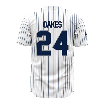 Nevada - NCAA Baseball : Ryan Oakes - White Pinstripe Jersey-1