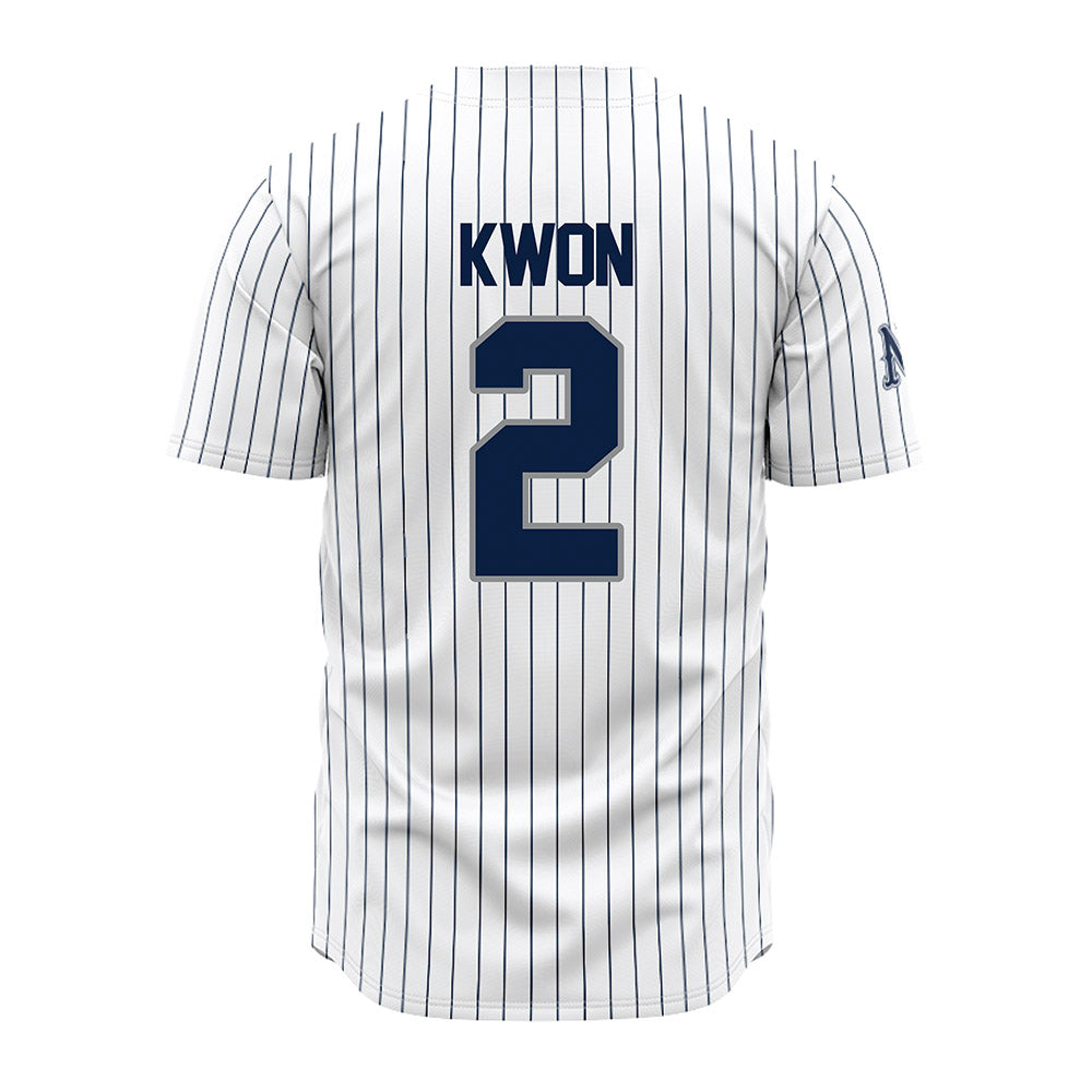 Nevada - NCAA Baseball : Junhyuk Kwon - White Pinstripe Jersey-1