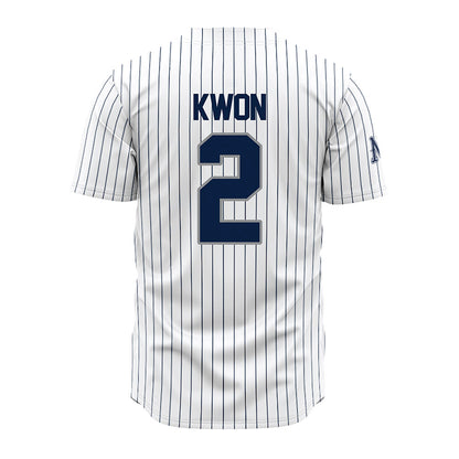 Nevada - NCAA Baseball : Junhyuk Kwon - White Pinstripe Jersey-1