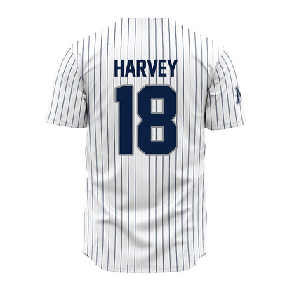 Nevada - NCAA Baseball : Jake Harvey - White Pinstripe Jersey-1