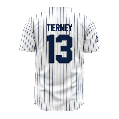 Nevada - NCAA Baseball : Eddie Tierney - White Pinstripe Jersey