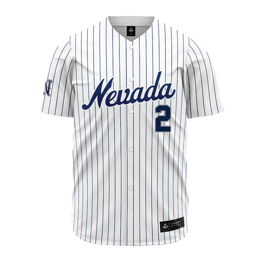 Nevada - NCAA Baseball : Junhyuk Kwon - White Pinstripe Jersey-0