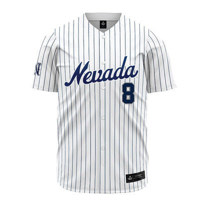 Nevada - NCAA Baseball : Tanner Short - White Pinstripe Jersey-0