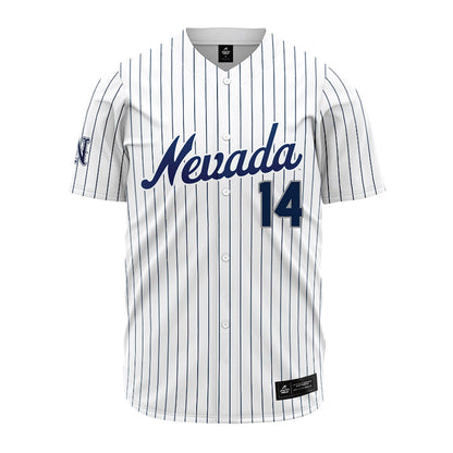 Nevada - NCAA Baseball : Alessandro Castro - White Pinstripe Jersey-0