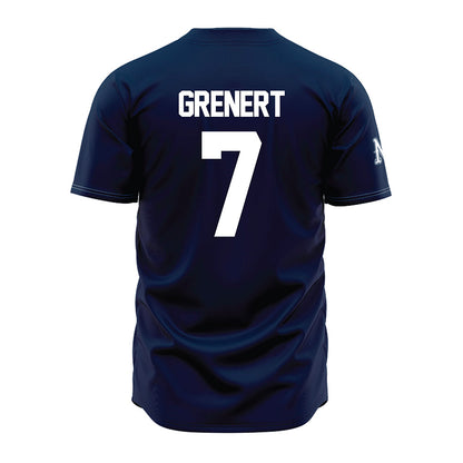 Nevada - NCAA Baseball : Andrew Grenert - Navy Jersey-1