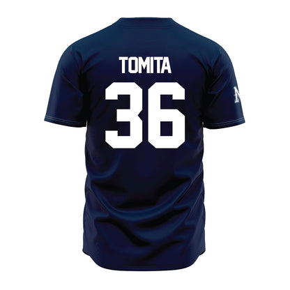 Nevada - NCAA Baseball : Mahiro Tomita - Navy Jersey-1