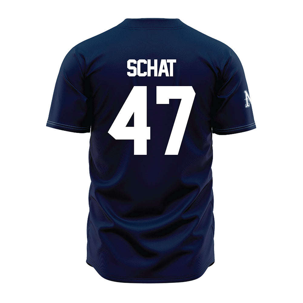 Nevada - NCAA Baseball : Luke Schat - Navy Jersey-1