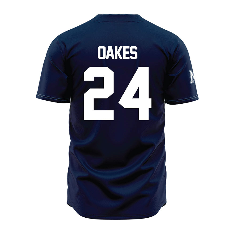 Nevada - NCAA Baseball : Ryan Oakes - Navy Jersey-1