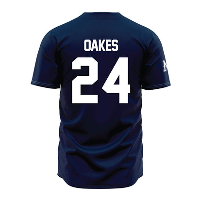 Nevada - NCAA Baseball : Ryan Oakes - Navy Jersey-1
