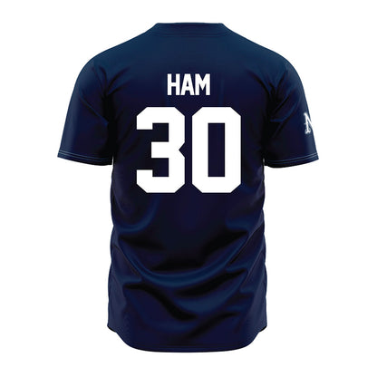 Nevada - NCAA Baseball : Billy Ham - Navy Jersey-1