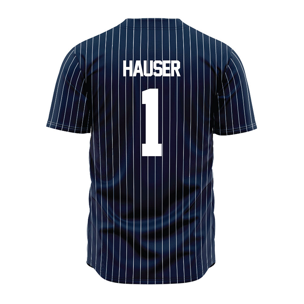 Maine - NCAA Baseball : Rex Hauser - Navy Pin Stripe Jersey-1