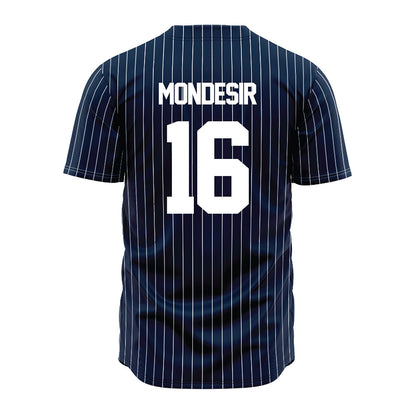 Maine - NCAA Baseball : Christopher Mondesir - Navy Pin Stripe Jersey-1