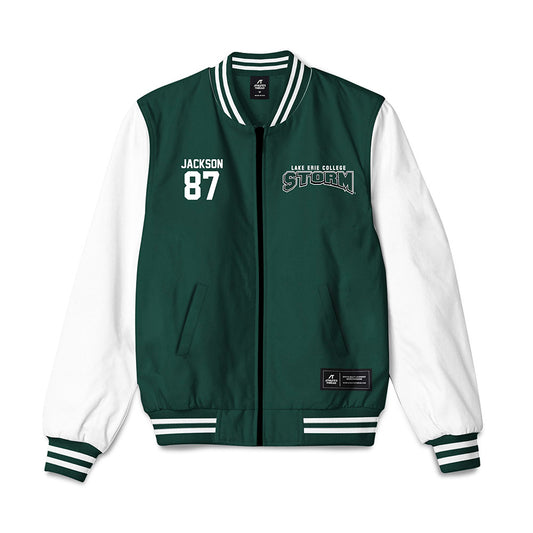 Lake Erie College - NCAA Football : Joey Jackson - Bomber Jacket-0