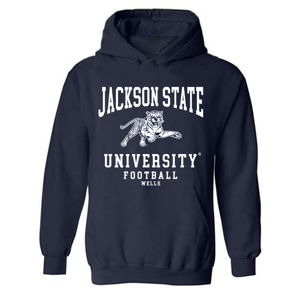 Jackson State - NCAA Football : Tymon Wells - Classic Shersey Hooded Sweatshirt-0
