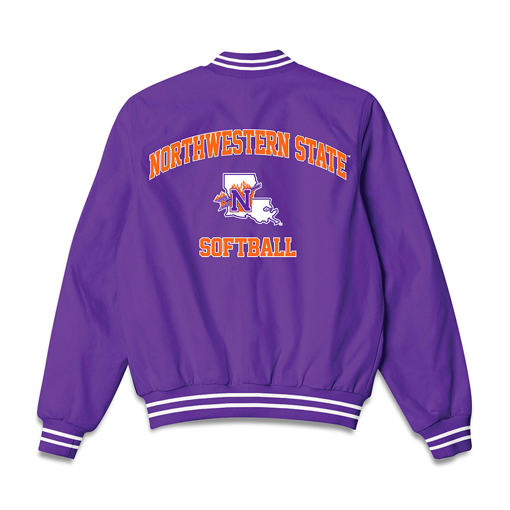 Northwestern State - NCAA Softball : Ethan Massey - Bomber Jacket-1