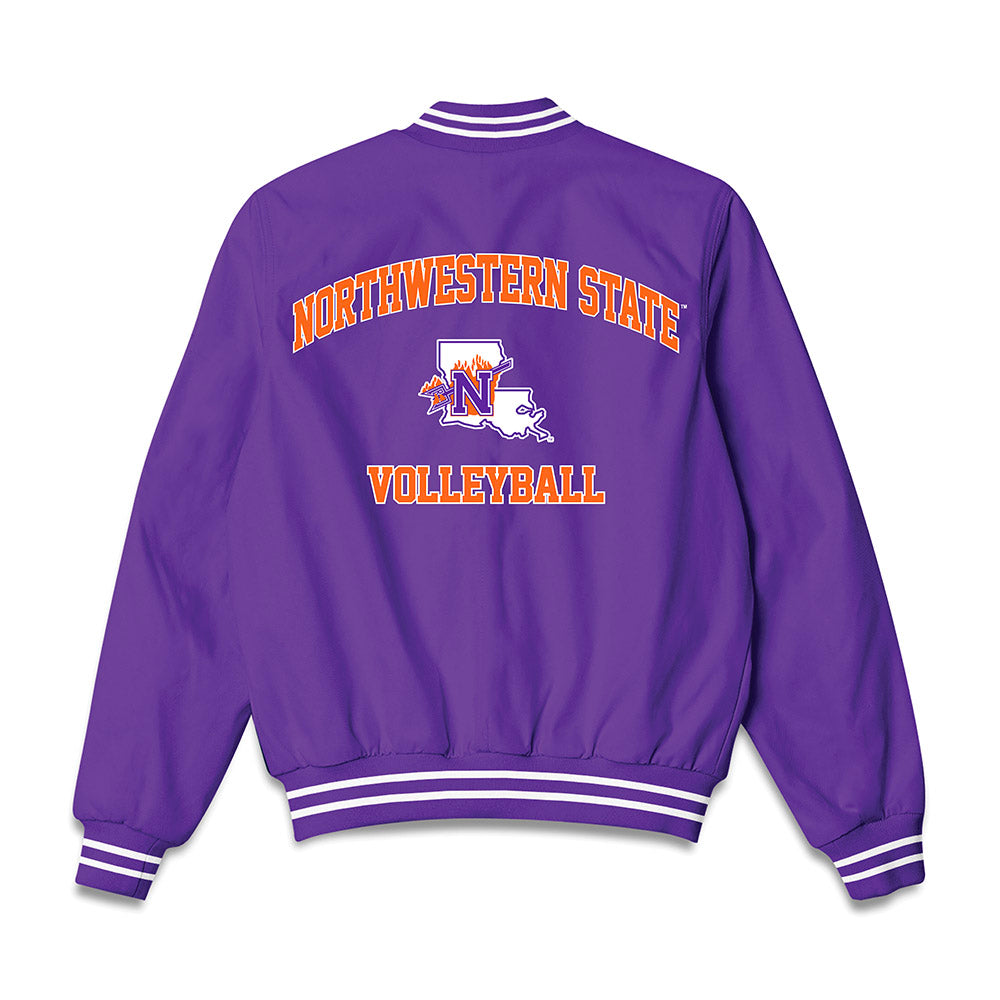 Northwestern State - NCAA Women's Volleyball : Emmarie McFarland - Bomber Jacket-1
