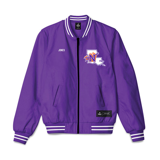 Northwestern State - NCAA Men's Track & Field : Kason Jones - Bomber Jacket-0