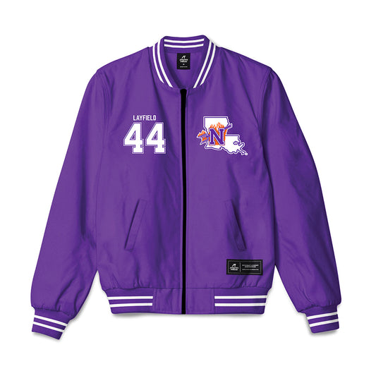 Northwestern State - NCAA Softball : Madge Layfield - Bomber Jacket-0