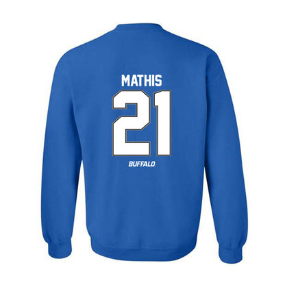 Buffalo - NCAA Football : Devare Mathis - Classic Shersey Crewneck Sweatshirt-1
