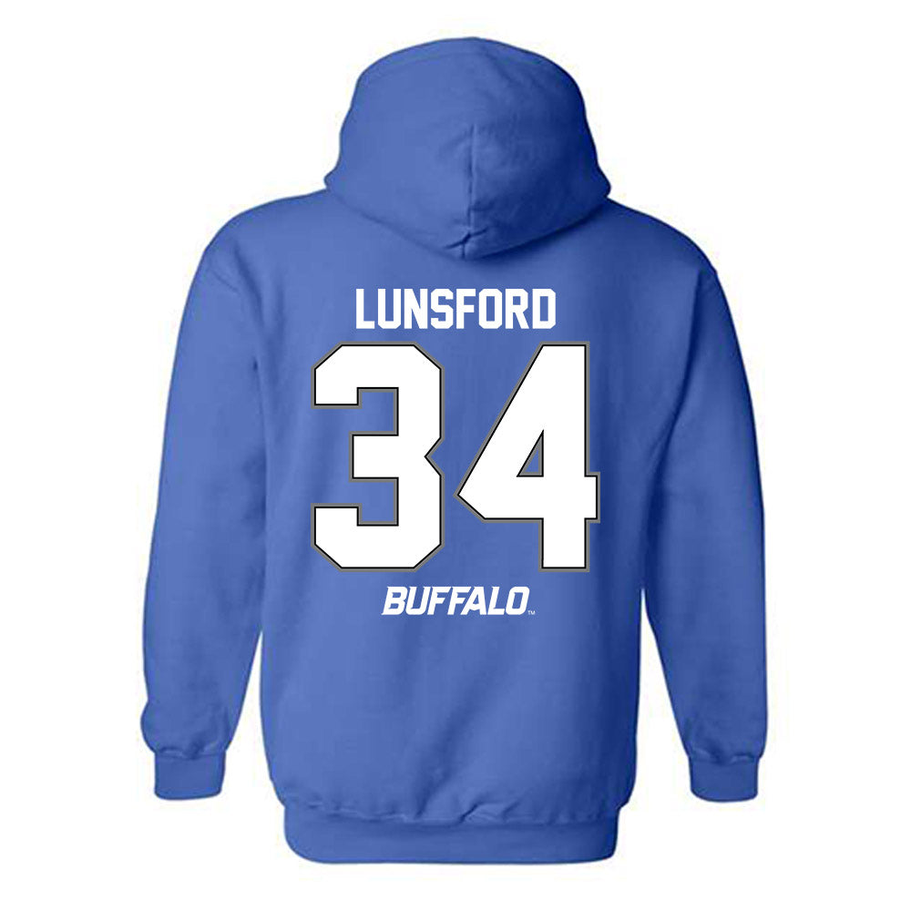 Buffalo - NCAA Football : Preston Lunsford - Classic Shersey Hooded Sweatshirt-1