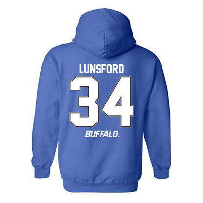 Buffalo - NCAA Football : Preston Lunsford - Classic Shersey Hooded Sweatshirt-1