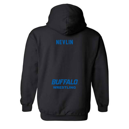 Buffalo - NCAA Wrestling : Max Nevlin - Classic Shersey Hooded Sweatshirt-1