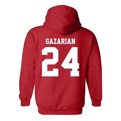 CSUN - NCAA Men's Basketball : Greg Gazarian - Classic Fashion Shersey Hooded Sweatshirt-1