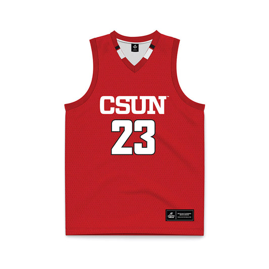 CSUN - NCAA Women's Basketball : Maya Contreras - Red Basketball Jersey-0