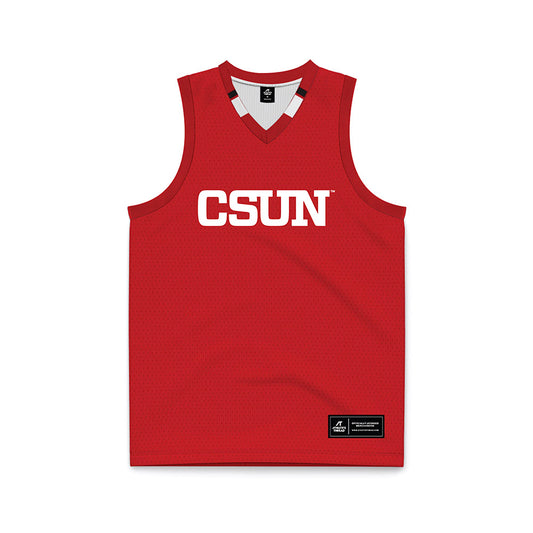 CSUN - NCAA Women's Basketball : Alondra Lizama - Red Basketball Jersey-0