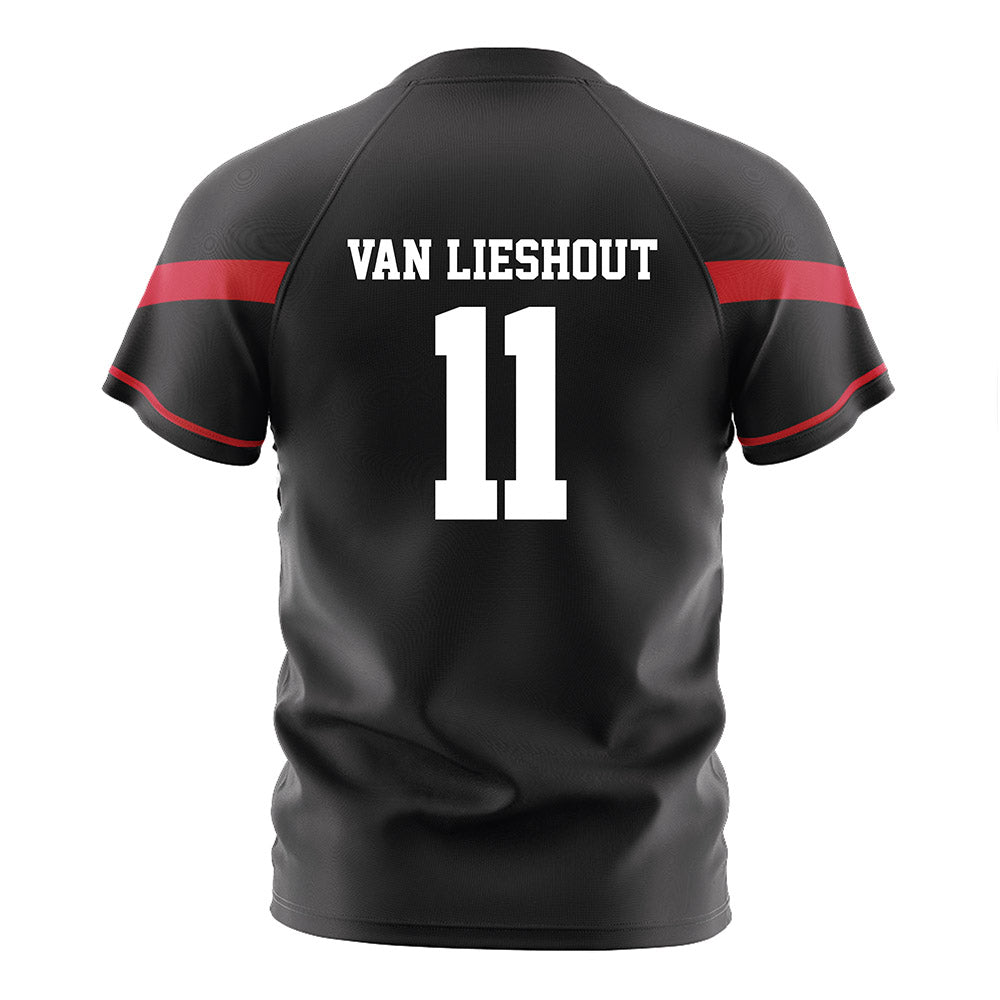 CSUN - NCAA Men's Soccer : Yart Van Lieshout - Black Soccer Jersey-1