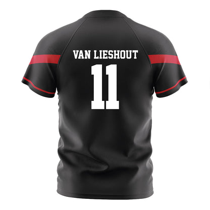 CSUN - NCAA Men's Soccer : Yart Van Lieshout - Black Soccer Jersey-1