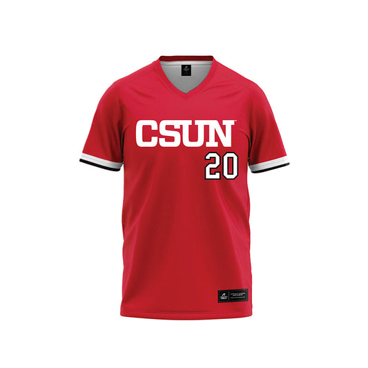 CSUN - NCAA Softball : Madilyn Hernandez - Red Baseball Jersey-0