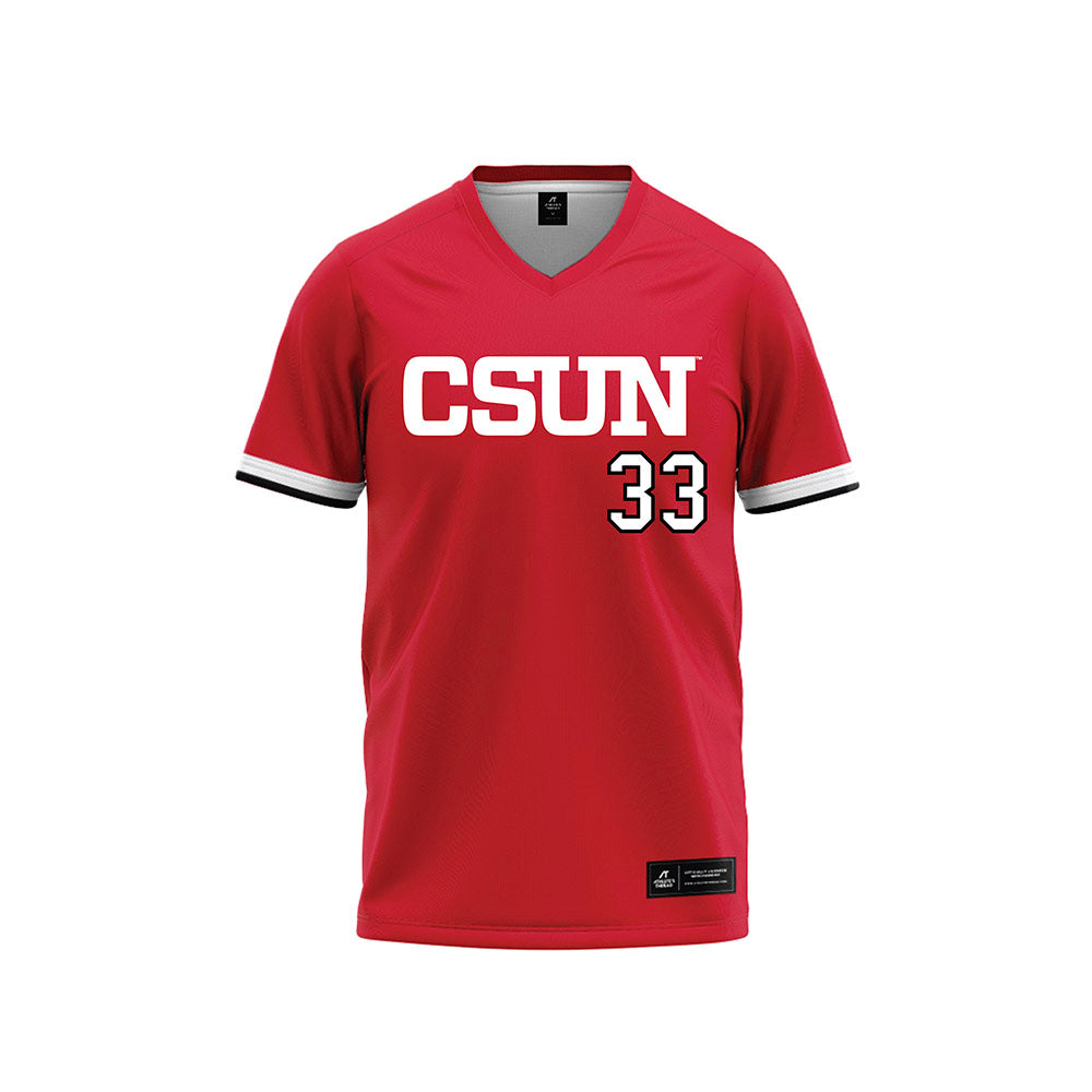 CSUN - NCAA Softball : Katelyn Dunakin - Red Baseball Jersey-0