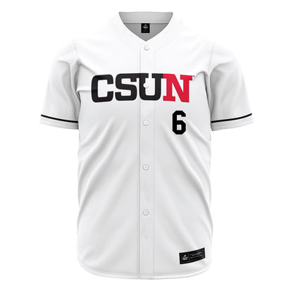 CSUN - NCAA Baseball : Will Linberg - White Jersey-0