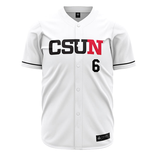 CSUN - NCAA Baseball : Will Linberg - White Jersey-0