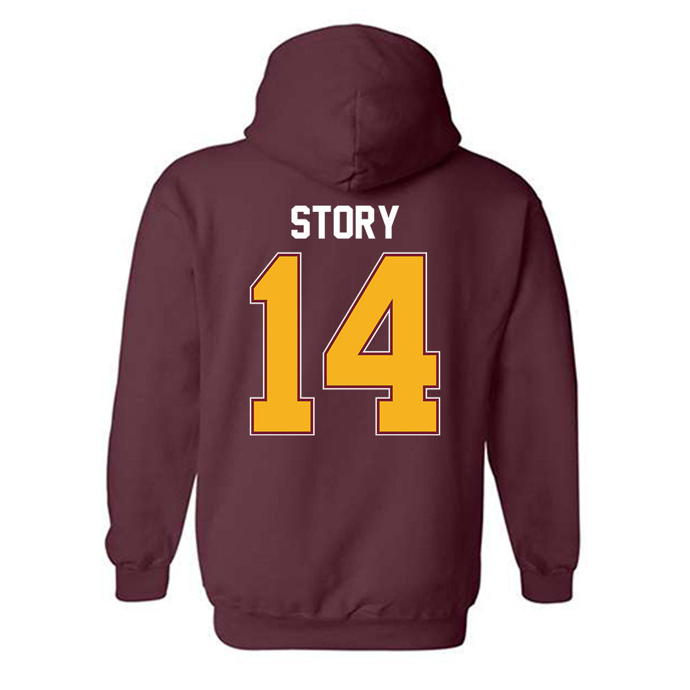 Winthrop - NCAA Men's Soccer : Logan Story - Classic Shersey Hooded Sweatshirt-1