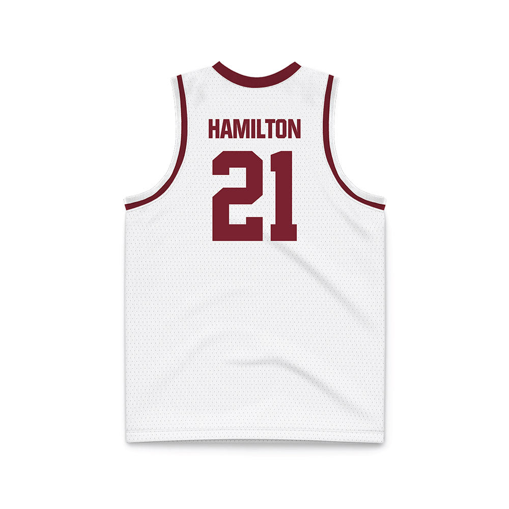 Winthrop - NCAA Men's Basketball : Tai Hamilton - White Basketball Jersey-1