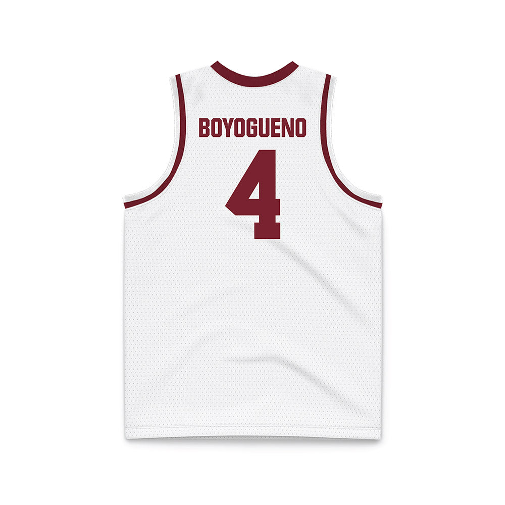 Winthrop - NCAA Men's Basketball : Pharrell Boyogueno - White Basketball Jersey-1