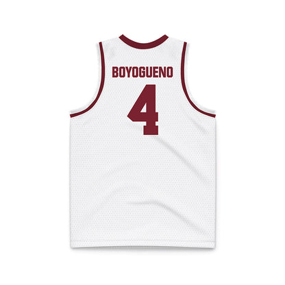 Winthrop - NCAA Men's Basketball : Pharrell Boyogueno - White Basketball Jersey-1