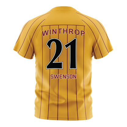 Winthrop - NCAA Men's Soccer : Caleb Swenson - Gold Soccer Jersey-1