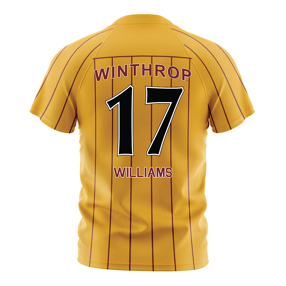 Winthrop - NCAA Men's Soccer : Mathew Williams - Gold Soccer Jersey-1