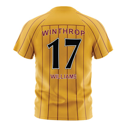 Winthrop - NCAA Men's Soccer : Mathew Williams - Gold Soccer Jersey-1