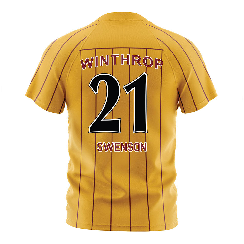 Winthrop - NCAA Men's Soccer : Caleb Swenson - Gold Soccer Jersey-1