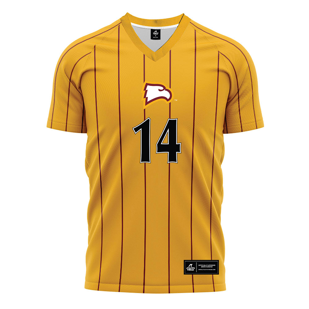 Winthrop - NCAA Men's Soccer : Logan Story - Gold Soccer Jersey-0