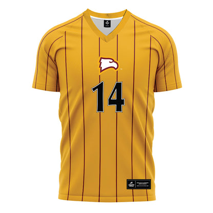 Winthrop - NCAA Men's Soccer : Logan Story - Gold Soccer Jersey-0