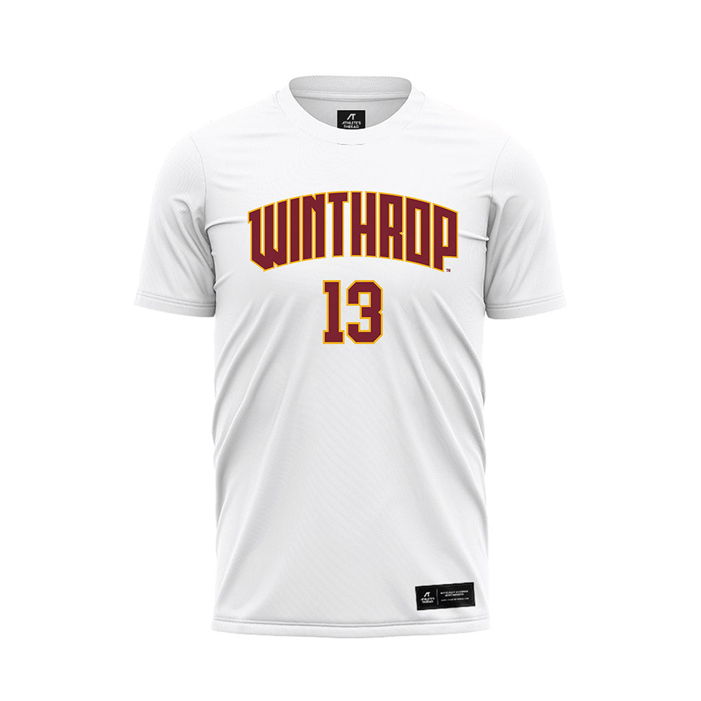 Winthrop - NCAA Women's Soccer : Ashley Ross - White Soccer Jersey-0