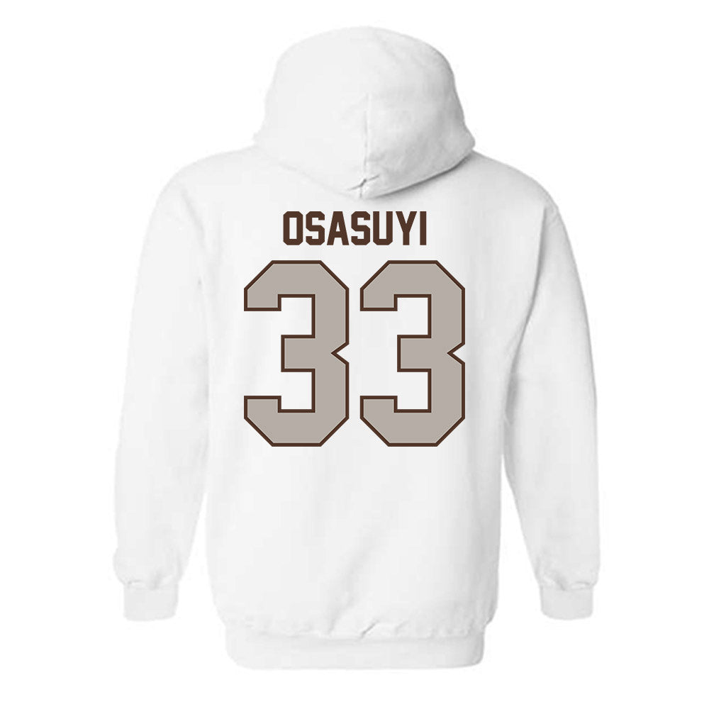 St. Bonaventure - NCAA Men's Basketball : Andrew Osasuyi - Classic Shersey Hooded Sweatshirt-1